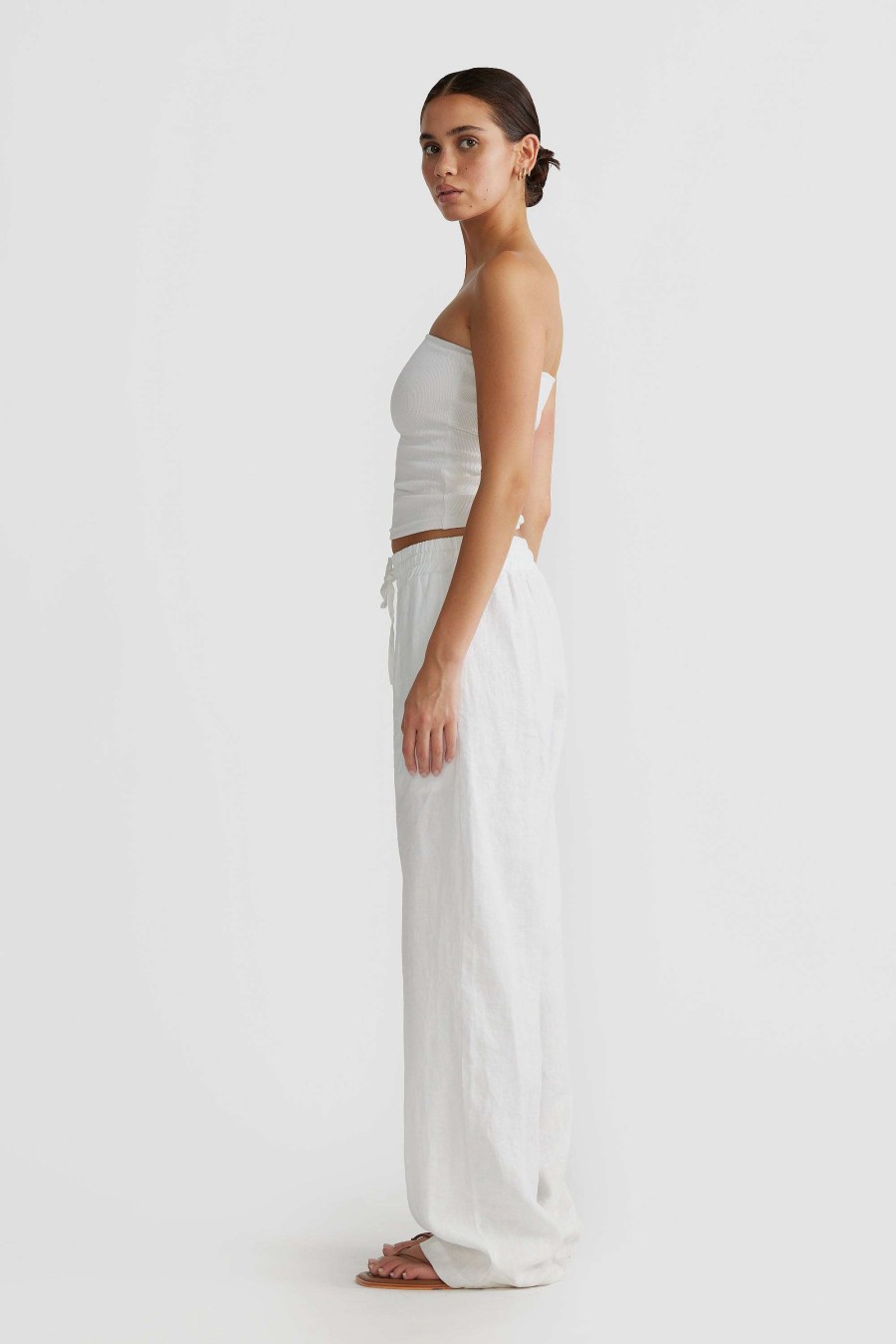 Women Ortc Linen | Lucia Linen Pants White