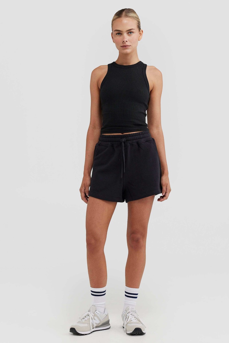 Women Ortc Sets | Lounge Shorts Washed Black