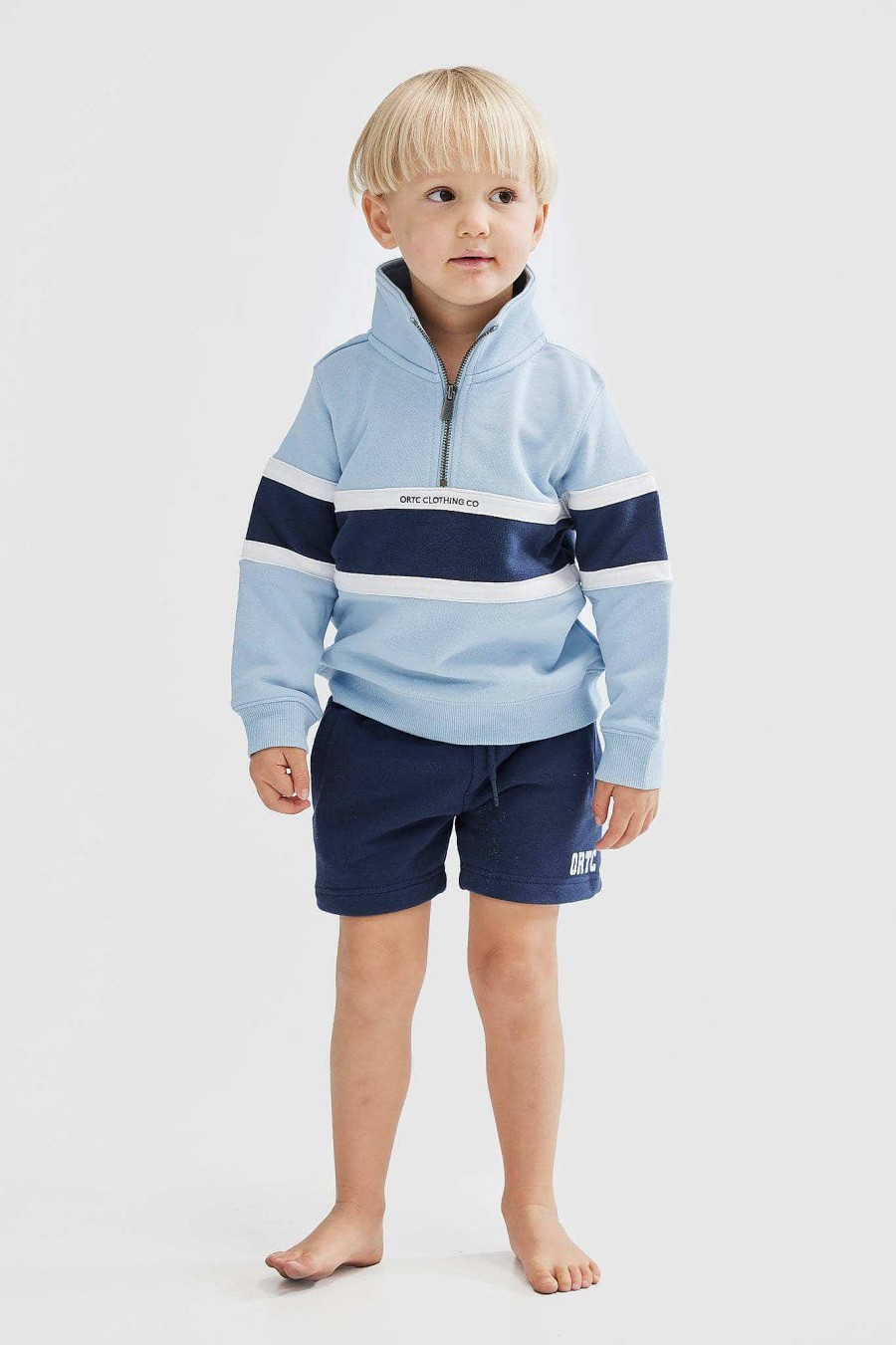 Junior Ortc Quarter Zips | Triple Panel Quarter Zip Jnr Pale Blue And Navy Pale Blue & Navy