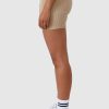 Women Ortc Sets | Ribbed Bike Shorts Tan