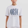 Women Ortc Tops | Spencer Logo T Shirt White Marle