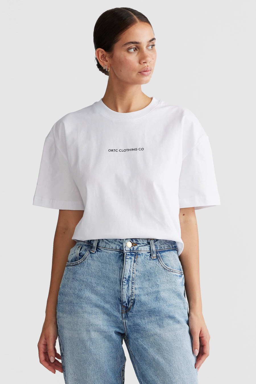 Women Ortc Loungewear | Oversized Logo T Shirt White