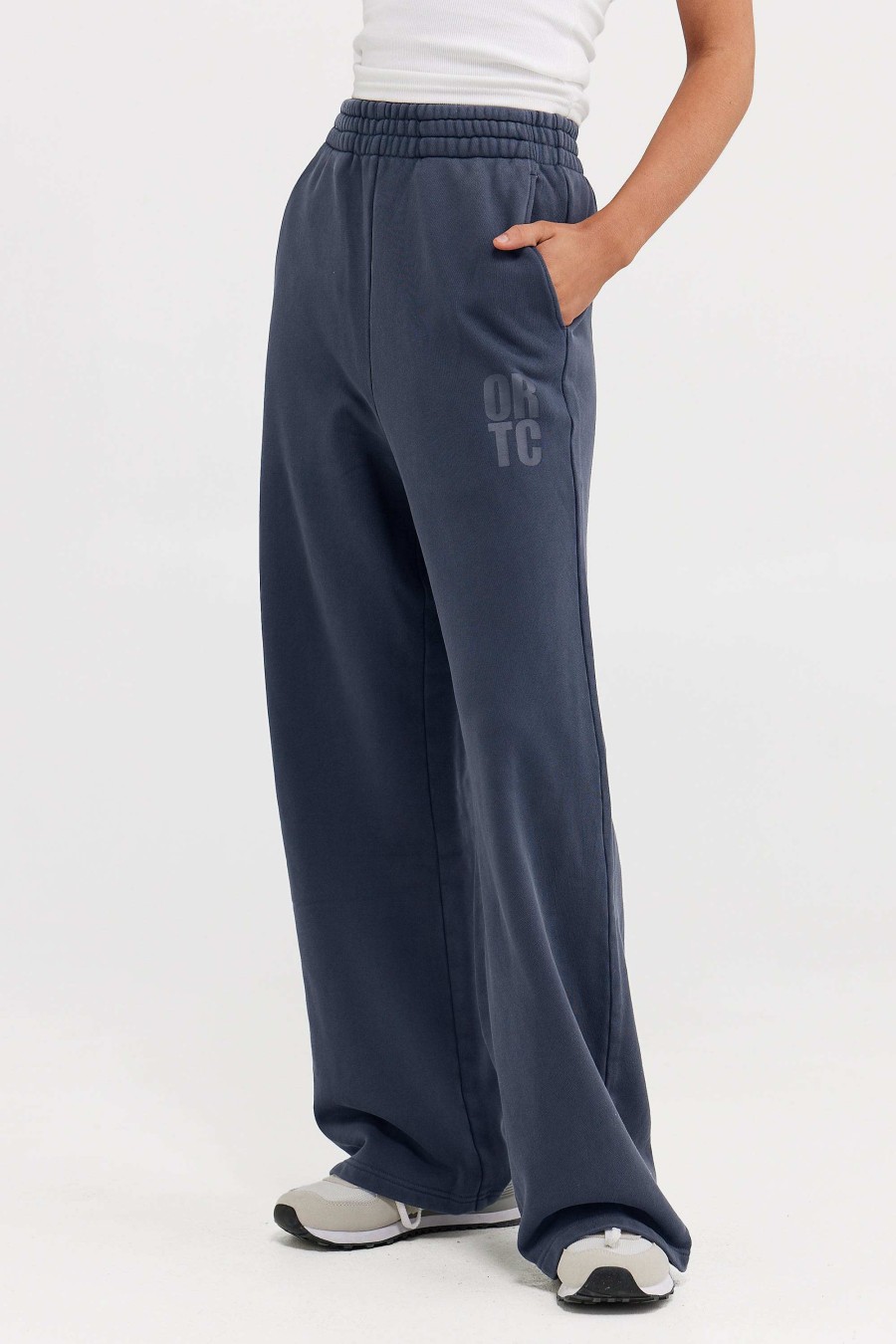 Women Ortc Bottoms | Isla Track Pants Denim