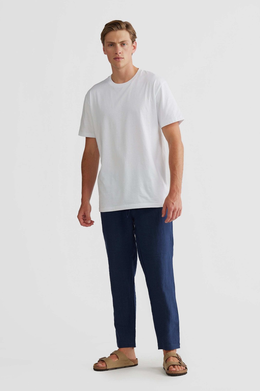 Men Ortc Linen | Linen Pants Navy