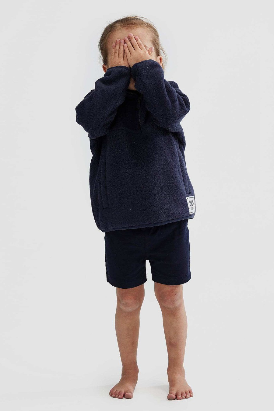 Men Ortc Sherpa Fleece | Sherpa Fleece Quarter Zip Jnr Navy