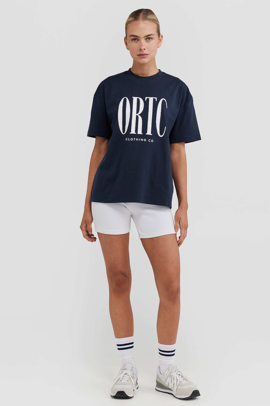 Women Ortc Loungewear | Spencer Logo T Shirt Navy