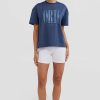 Women Ortc Tops | Spencer Logo T Shirt Denim