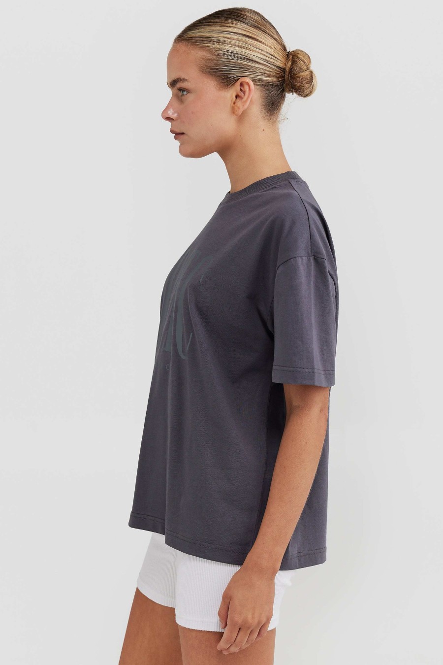 Women Ortc Loungewear | Spencer Logo T Shirt Charcoal