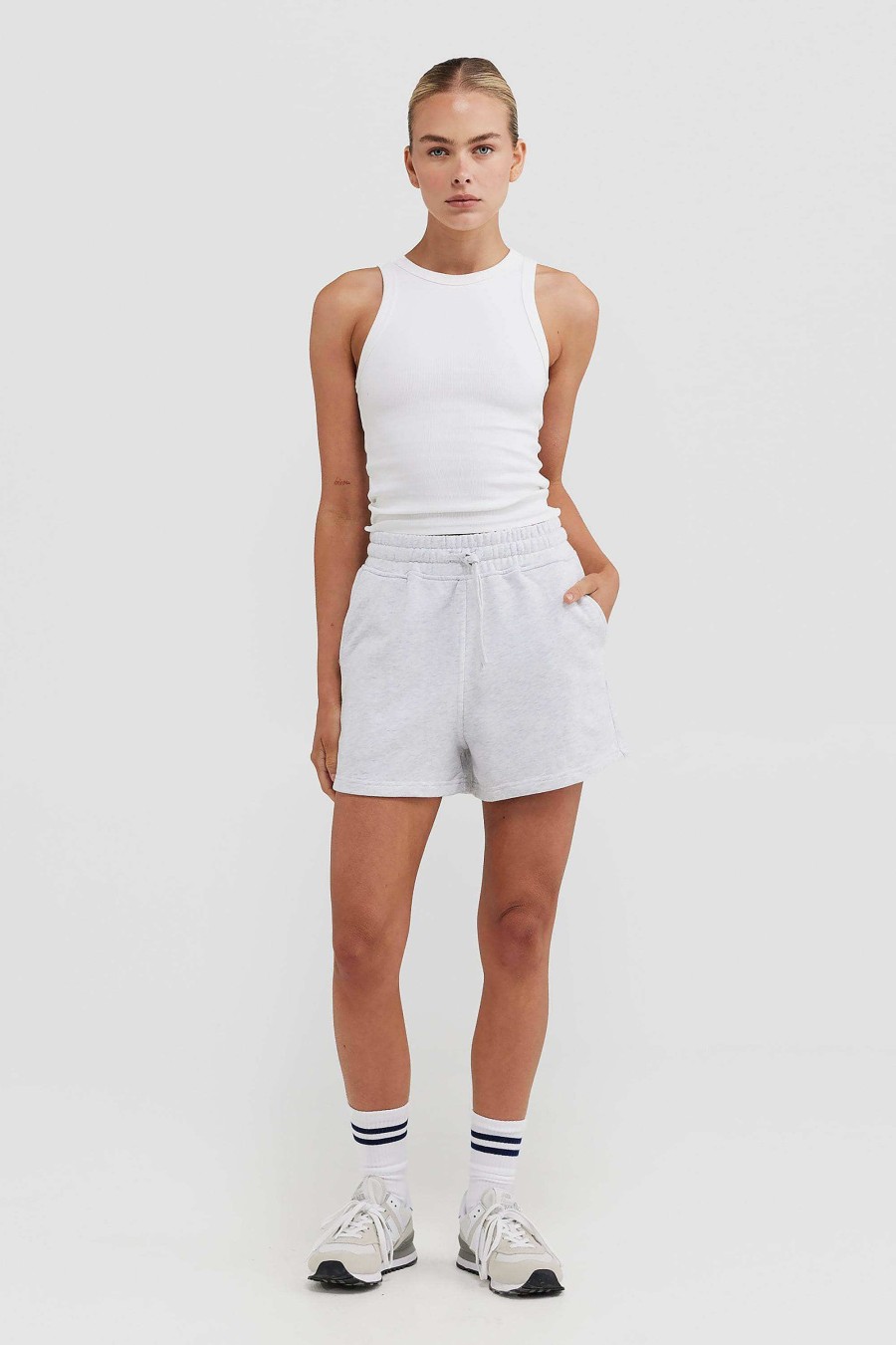 Women Ortc Loungewear | Lounge Shorts White Marle