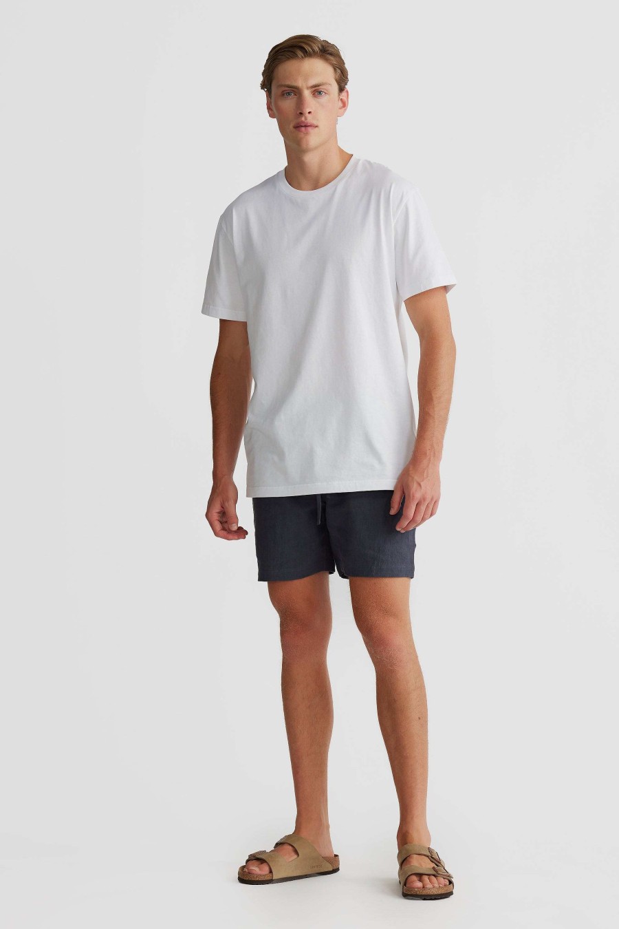 Men Ortc Linen | Linen Shorts Charcoal