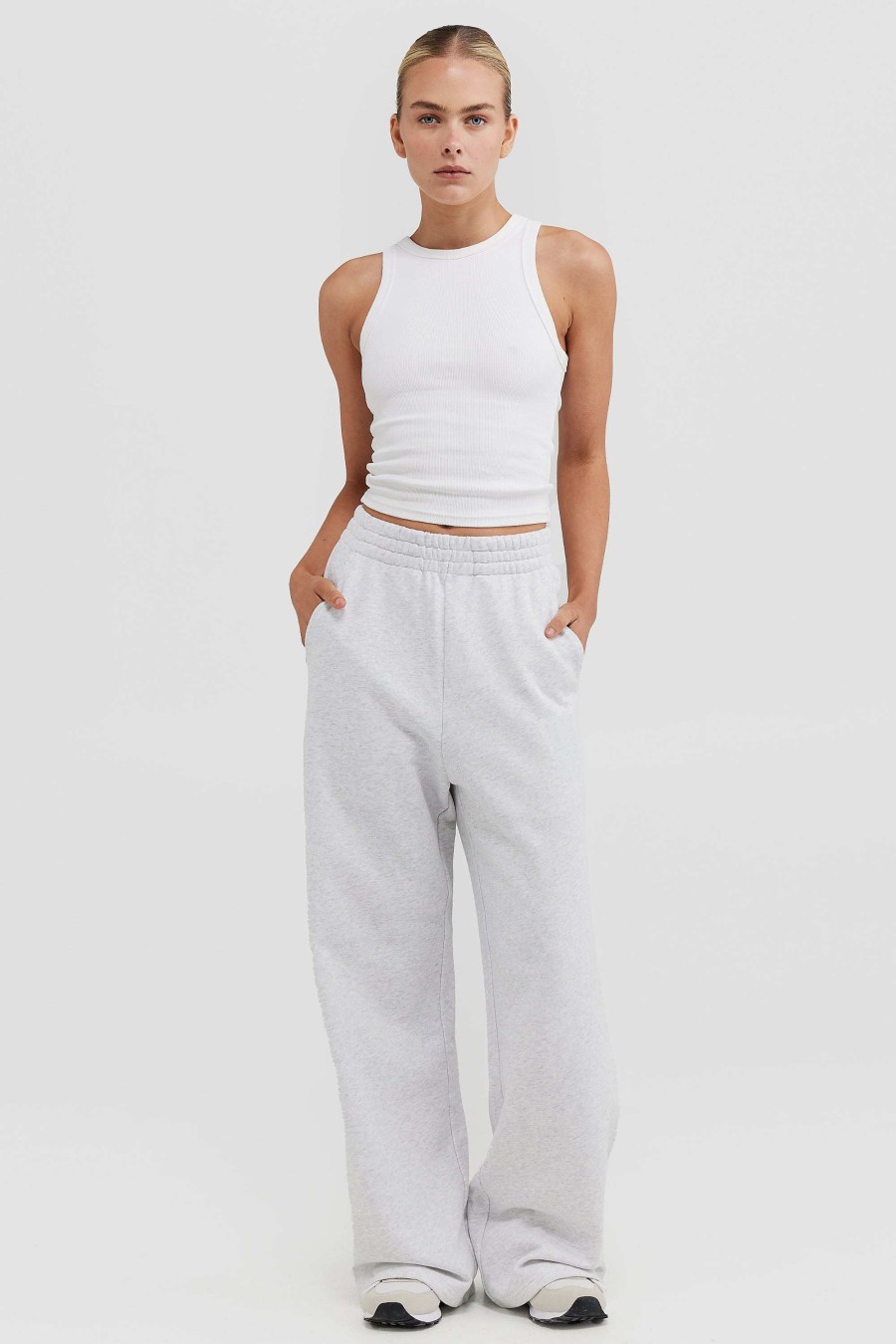 Women Ortc Loungewear | Isla Track Pants White Marle