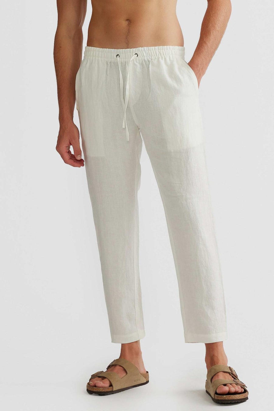 Men Ortc Pants | Linen Pants White