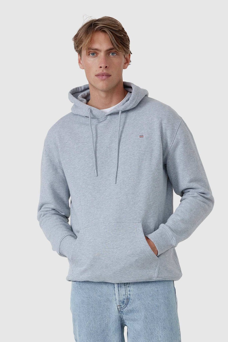 Men Ortc Crews & Hoodies | Flag Hoodie Grey Marle