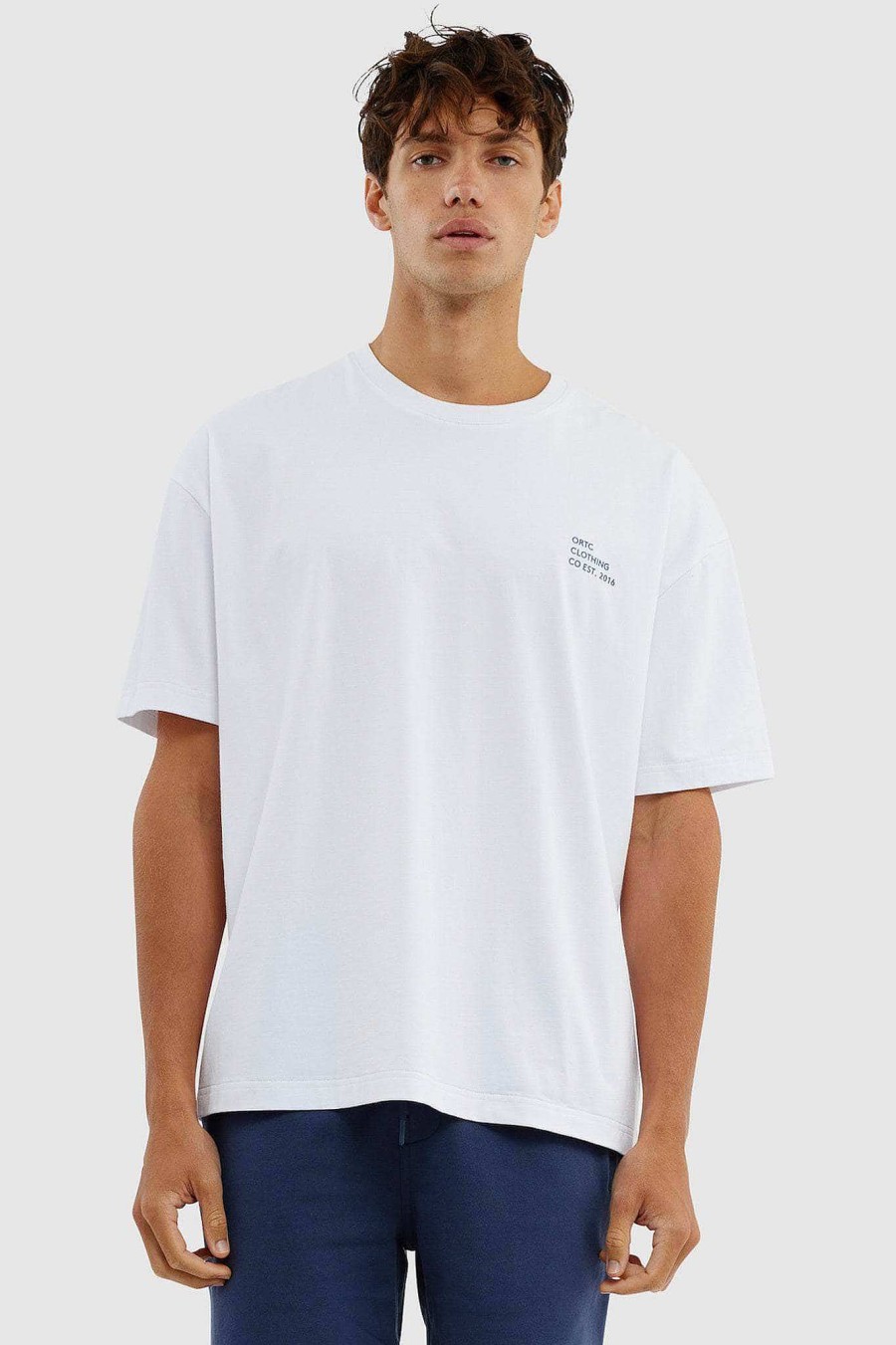 Men Ortc T Shirts | Box Fit Logo T Shirt White