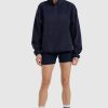 Men Ortc Sherpa Fleece | Sherpa Fleece Quarter Zip Navy