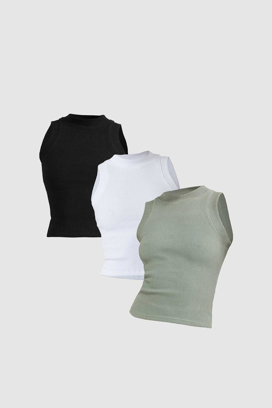 Women Ortc Tops | Ribbed Tank Essentials 3 Pack