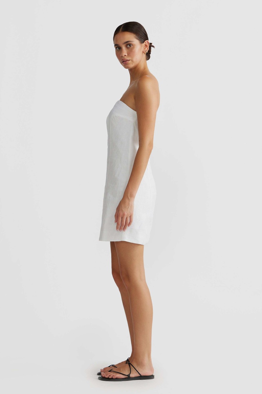 Women Ortc Dresses | Lola Strapless Mini Dress White