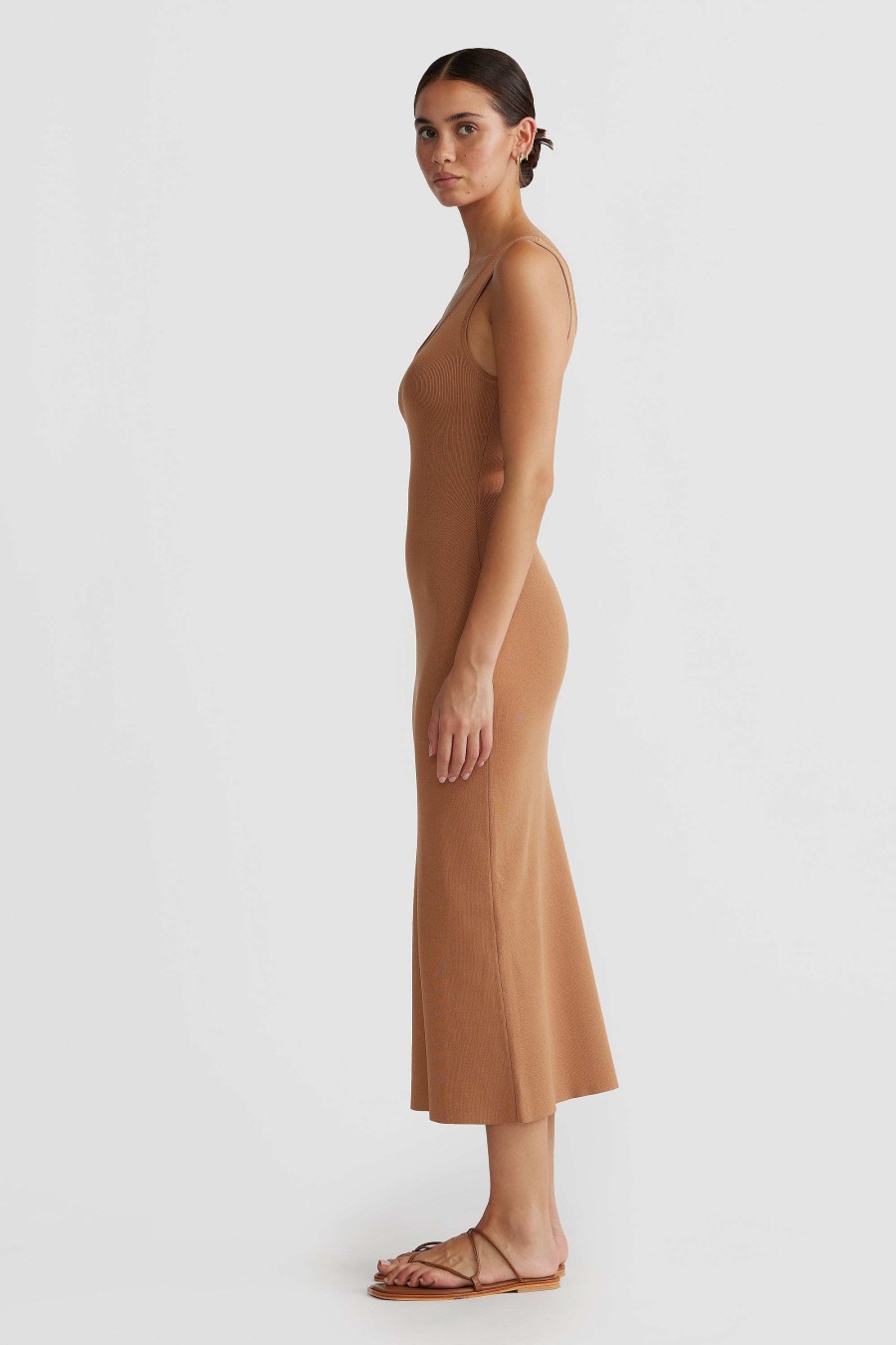 Women Ortc Dresses | Mia Knit Midi Dress Clay