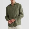 Men Ortc Linen | Linen Shirt Olive