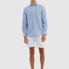 Men Ortc Linen | Linen Shirt Blue Check