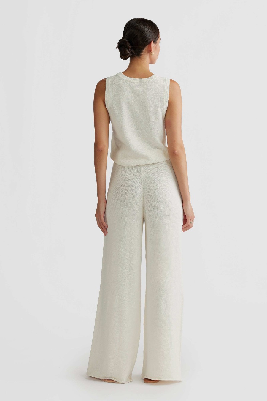 Women Ortc Linen | Remi Linen Knit Pants Ivory