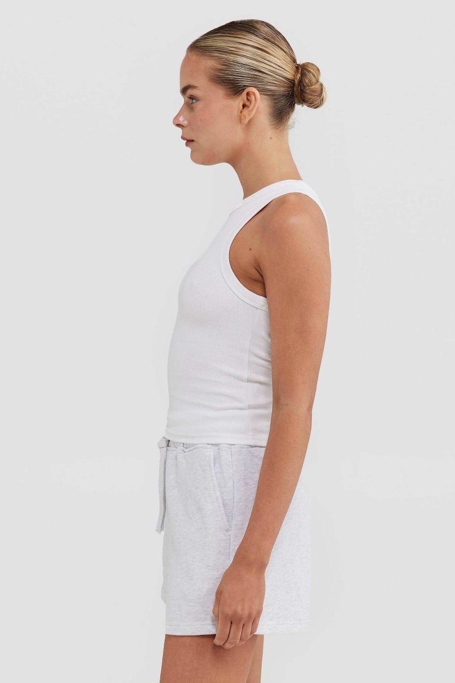 Women Ortc Tops | Mimi Rib Tank White