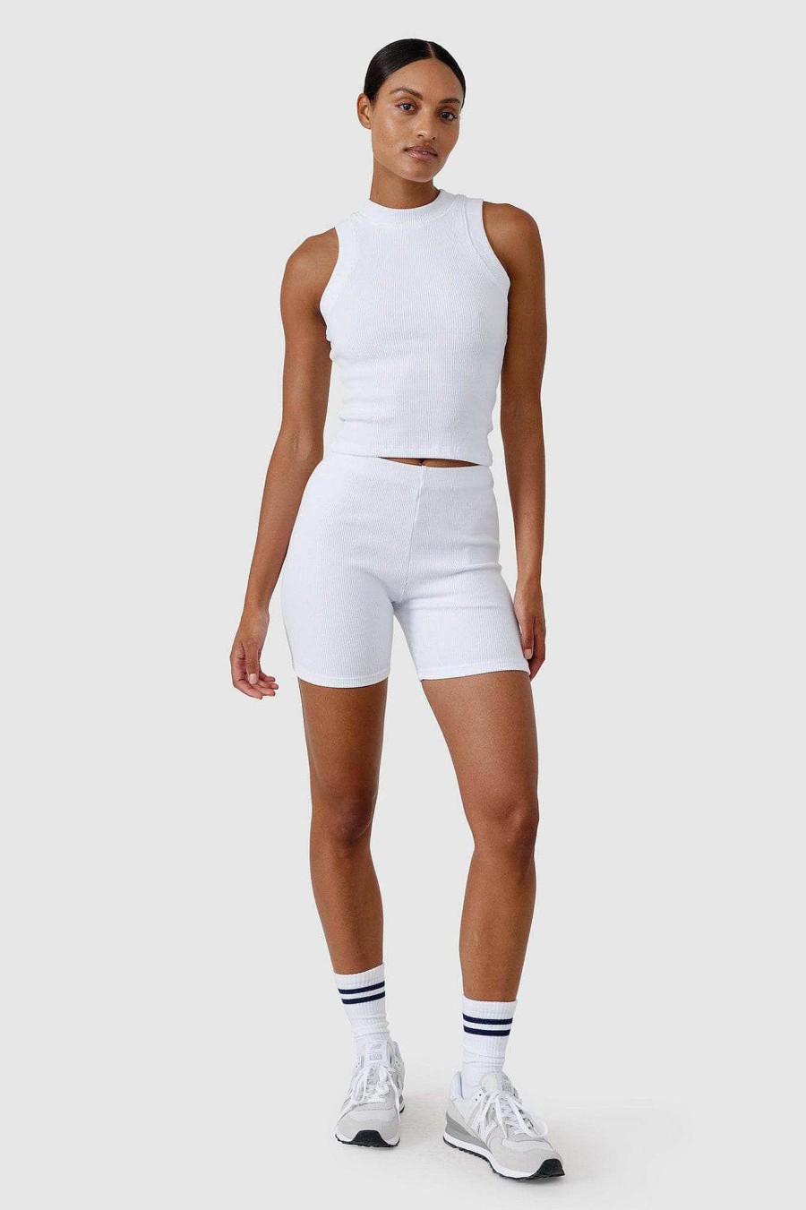 Women Ortc Loungewear | Ribbed Tank White