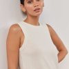 Women Ortc Linen | Remi Linen Knit Tank Ivory