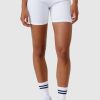 Women Ortc Loungewear | Ribbed Bike Shorts White