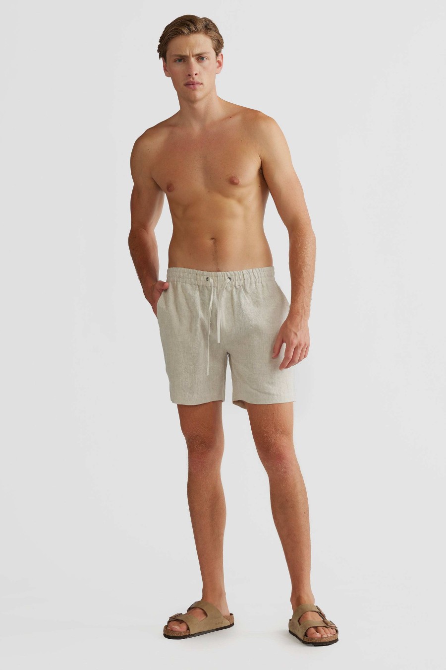 Men Ortc Shorts | Linen Shorts Sand