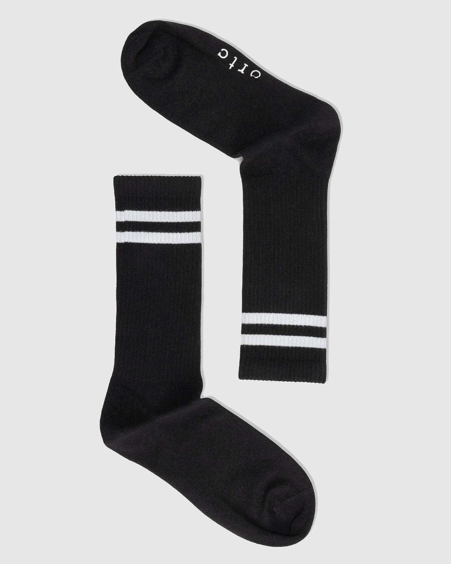 Men Ortc Socks | Ribbed Sports Sock Black