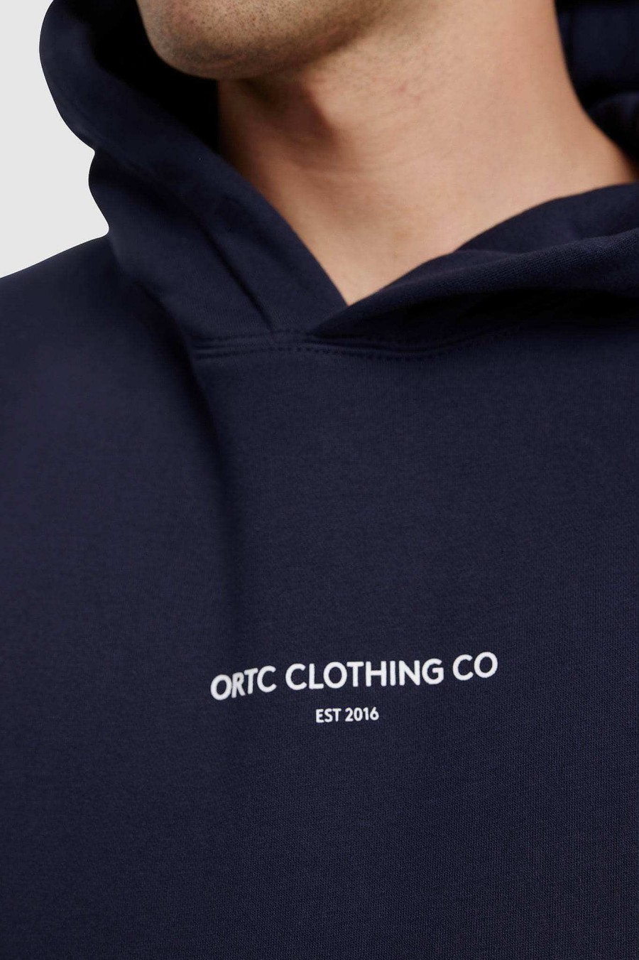 Men Ortc Crews & Hoodies | Fleece Logo Hoodie Navy