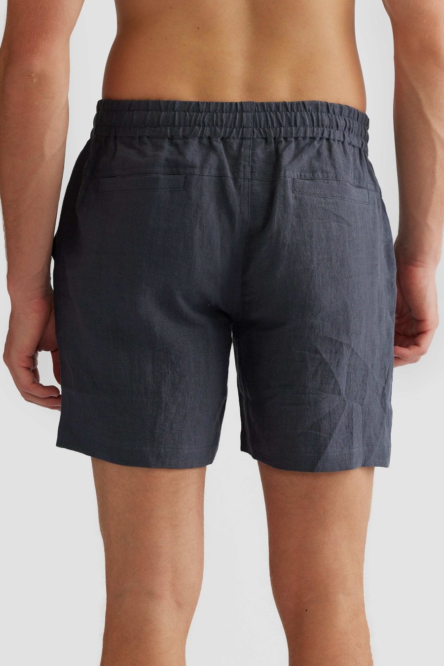 Men Ortc Shorts | Linen Shorts Charcoal