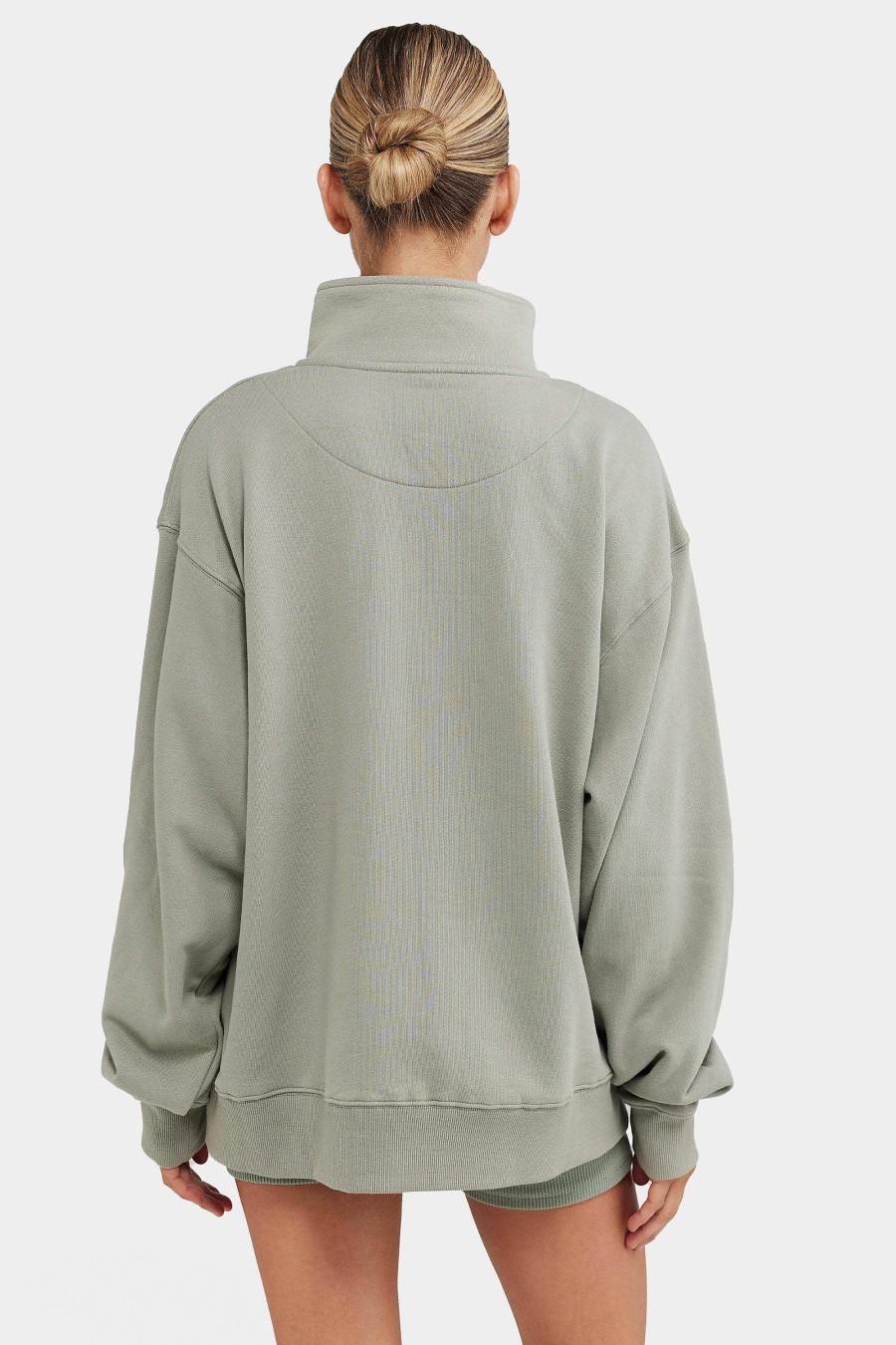 Women Ortc Loungewear | Quarter Zip Dusty Olive