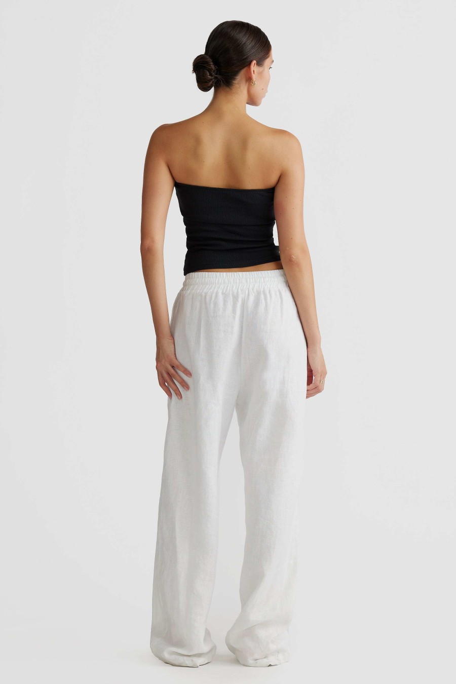 Women Ortc Loungewear | Alexis Rib Tube Top Black