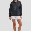 Women Ortc Loungewear | Spencer Logo Quarter Zip Charcoal