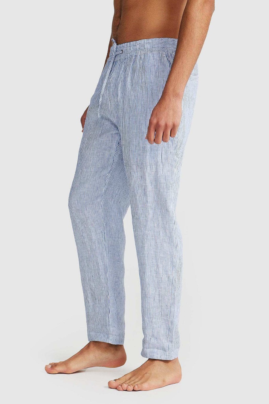 Men Ortc Pants | Linen Pants Thin Stripe