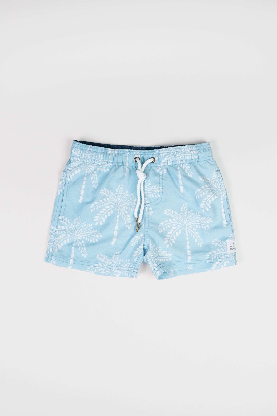 Junior Ortc Swimwear | Palm Cove Pale Blue Jnr Swim Shorts