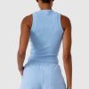 Women Ortc Sets | Ribbed Tank Pale Blue