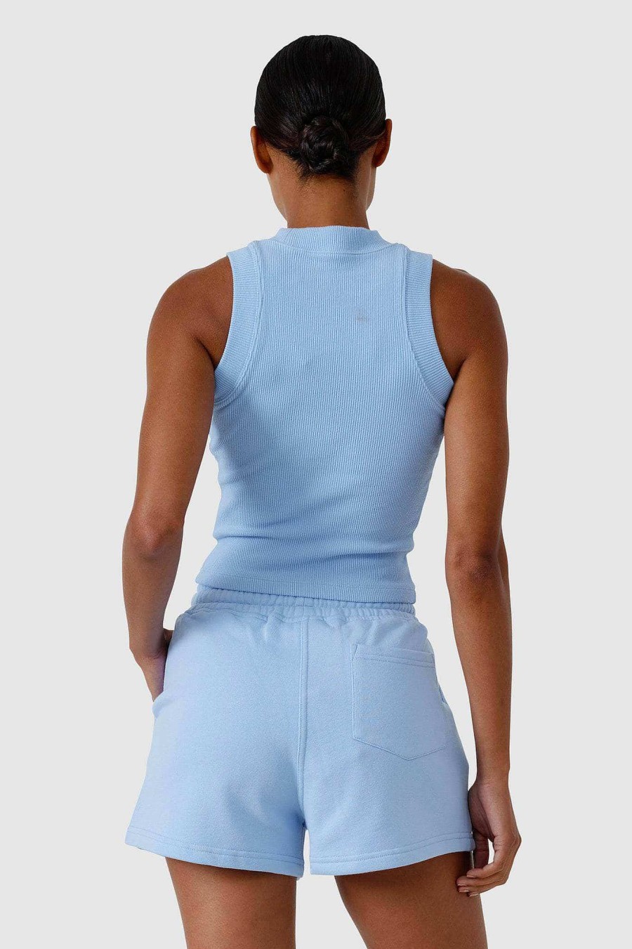 Women Ortc Sets | Ribbed Tank Pale Blue