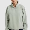 Men Ortc Sherpa Fleece | Sherpa Fleece Quarter Zip Sage