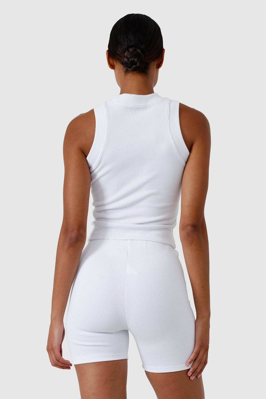 Women Ortc Sets | Ribbed Tank White