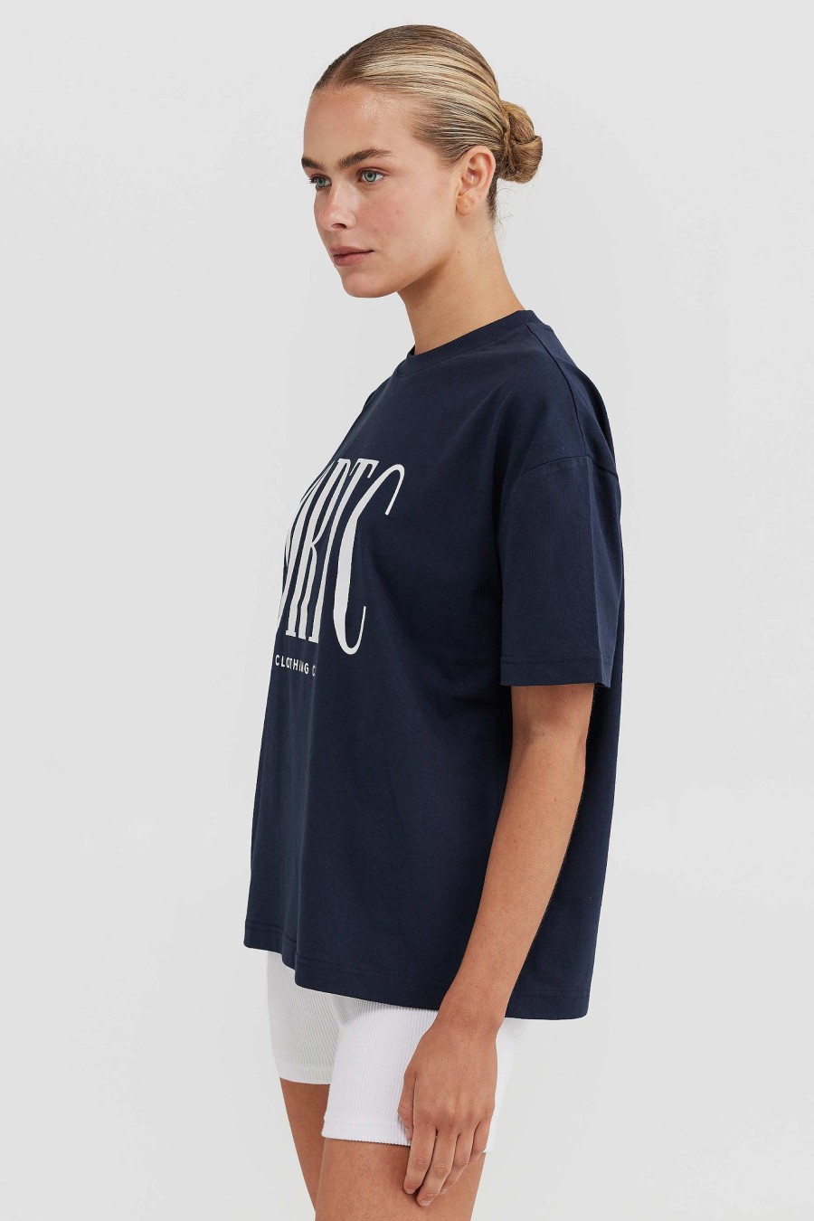 Women Ortc Tops | Spencer Logo T Shirt Navy