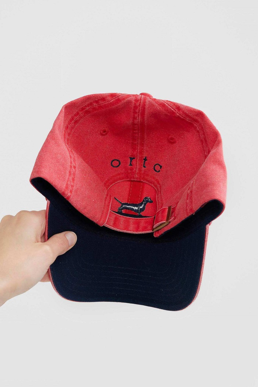 Men Ortc Hats | Dachshund Cap Washed Red