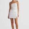 Women Ortc Bottoms | Lia Split Mini Skirt White