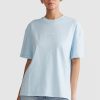 Women Ortc Loungewear | Oversized Logo T Shirt Pale Blue