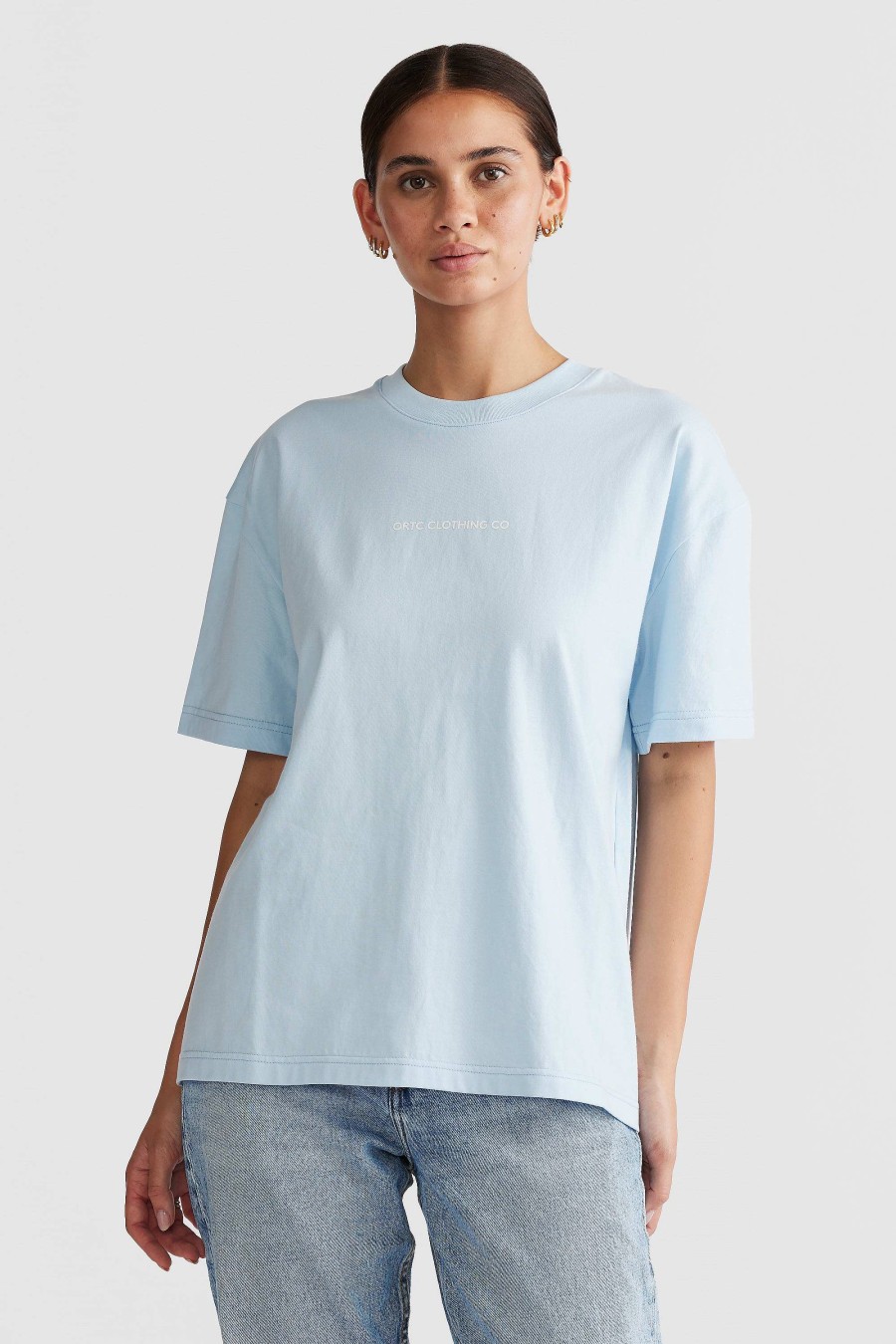 Women Ortc Loungewear | Oversized Logo T Shirt Pale Blue