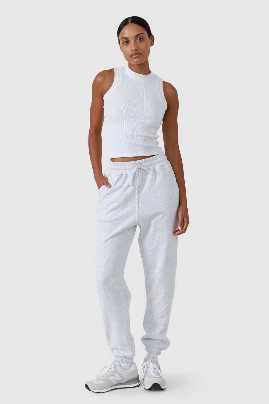 Women Ortc Bottoms | Track Pants White Marle