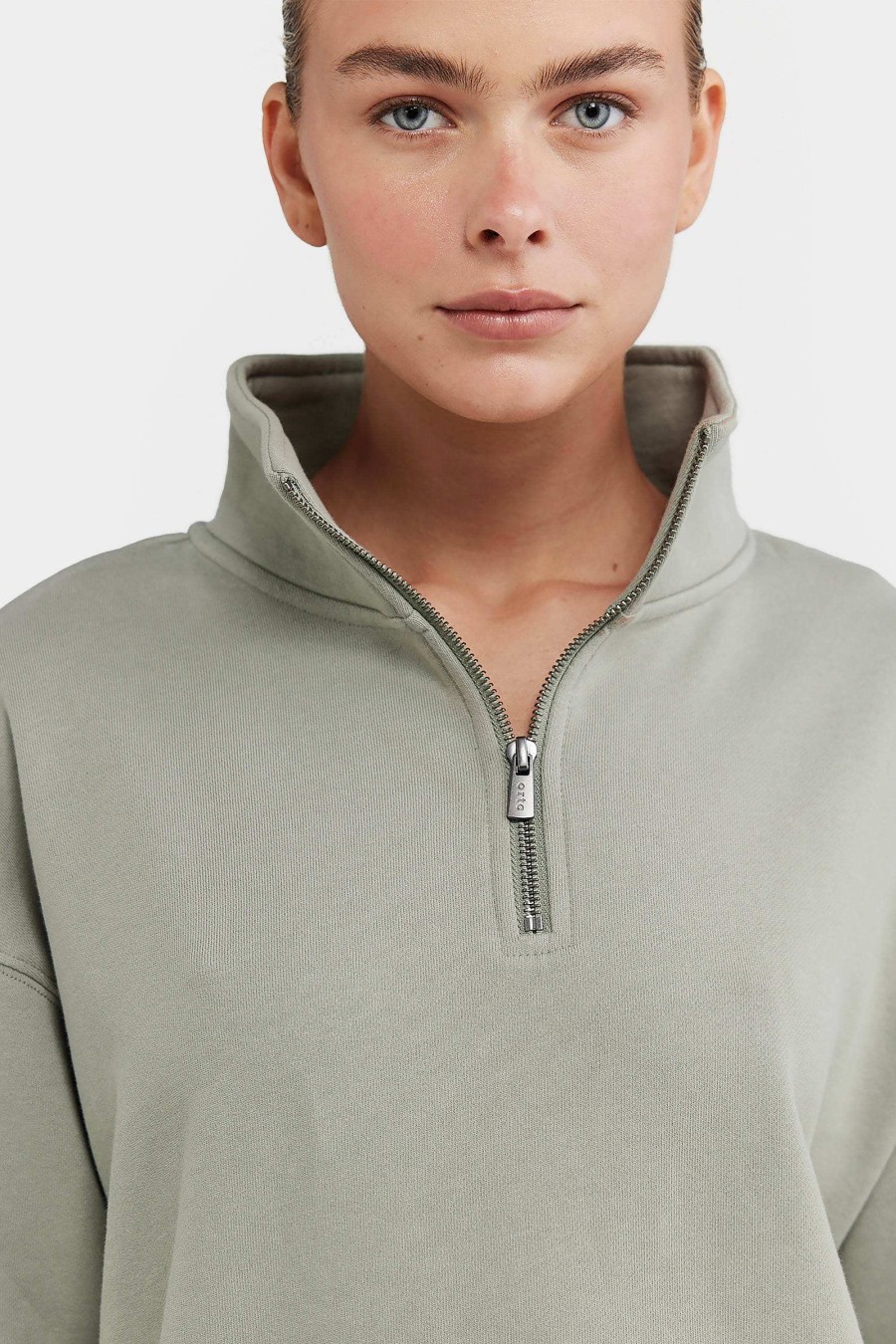 Women Ortc Sweats | Quarter Zip Dusty Olive