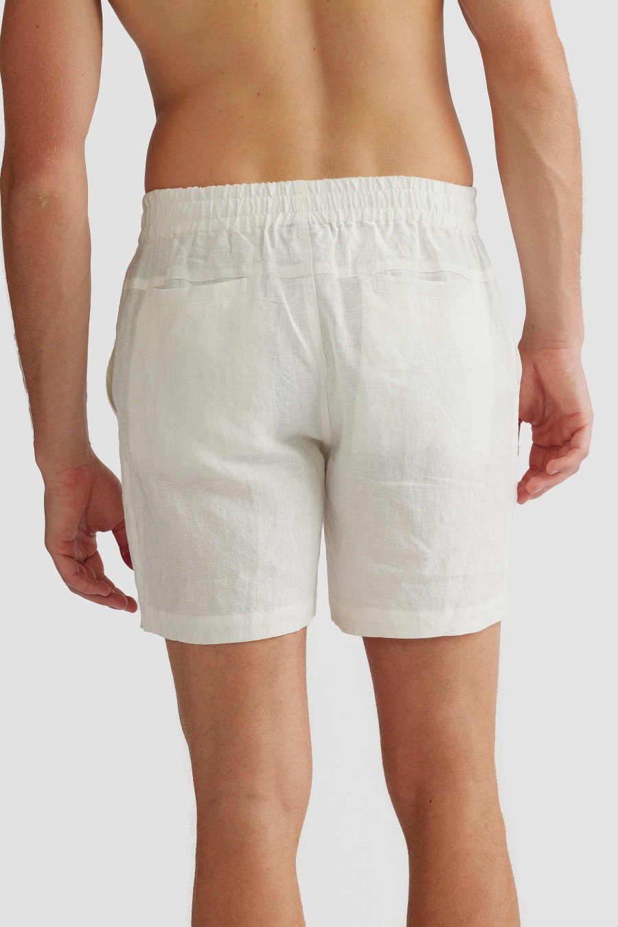 Men Ortc Linen | Linen Shorts White